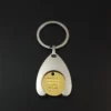 Simple metal keychain with metal logo - Image 4