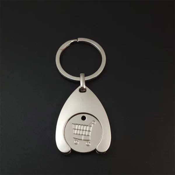 Simple metal keychain with metal logo - Image 5