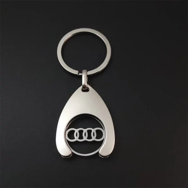 Simple metal keychain with metal logo - Image 6