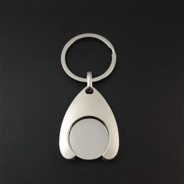 Simple metal keychain with metal logo - Image 7