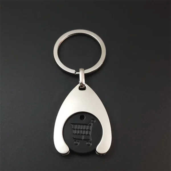 Simple metal keychain with metal logo - Image 8