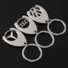 Simple metal keychain with metal logo