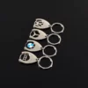 Simple metal keychain with metal logo - Image 2