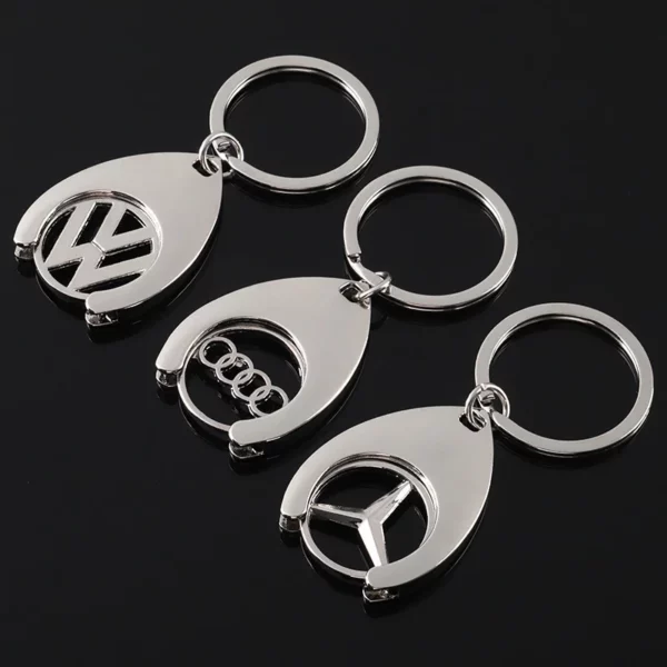 Simple metal keychain with metal logo - Image 5