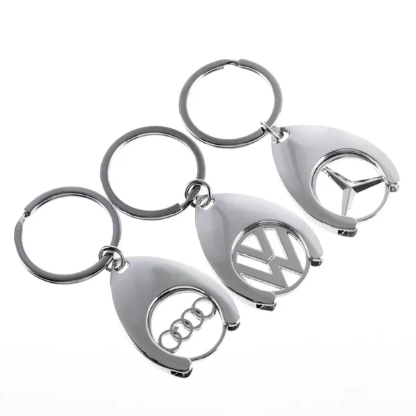 Simple metal keychain with metal logo - Image 6