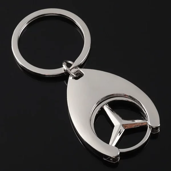 Simple metal keychain with metal logo - Image 7