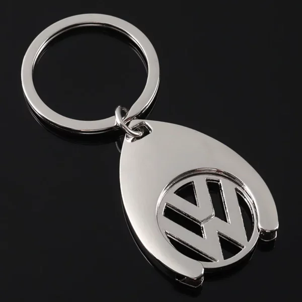 Simple metal keychain with metal logo - Image 8