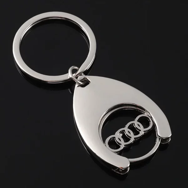 Simple metal keychain with metal logo - Image 9