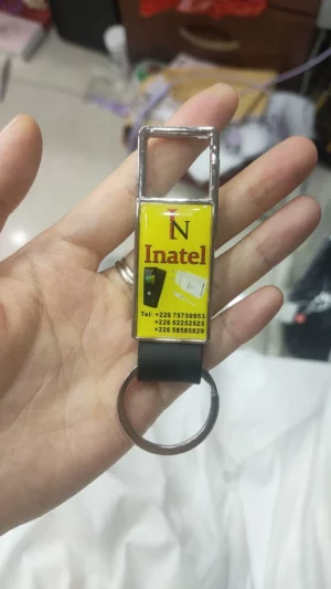 Retangle Metal Keychain, Zinc Alloy Single Tag Keychain, Advertising Promotional Small Gift.