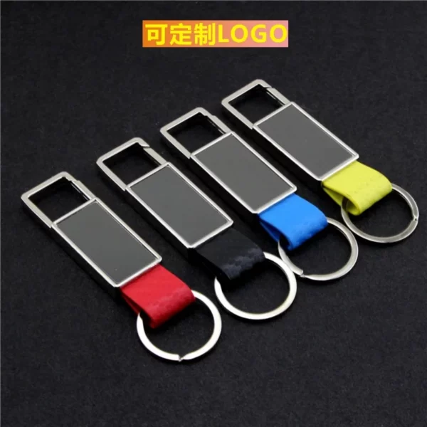 Retangle Metal Keychain, Zinc Alloy Single Tag Keychain, Advertising Promotional Small Gift. - Image 3