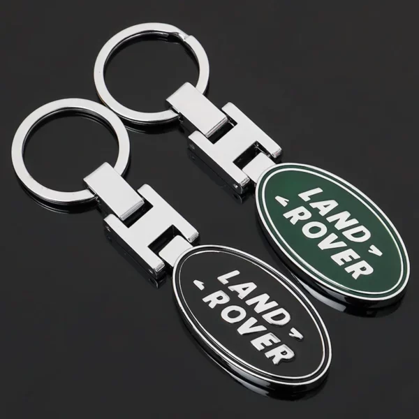 Simple metal keychain with metal logo - Image 3