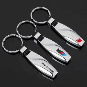 Flash metal keychain with metal logo