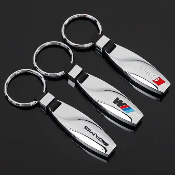 Flash metal keychain with metal logo