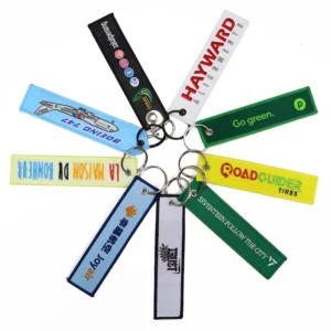 Cheap customized print logo keychain