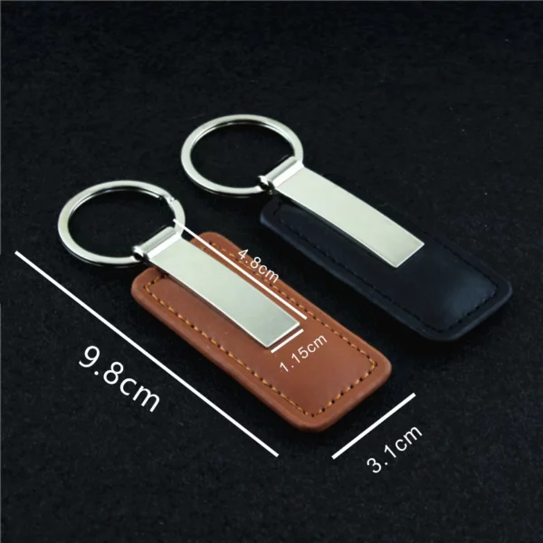High quality PU leather + metal keychain - Image 2