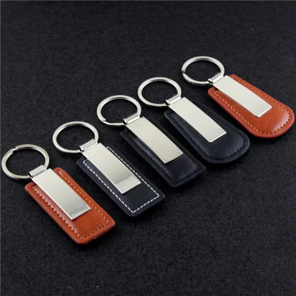 High quality PU leather + metal keychain - Image 4
