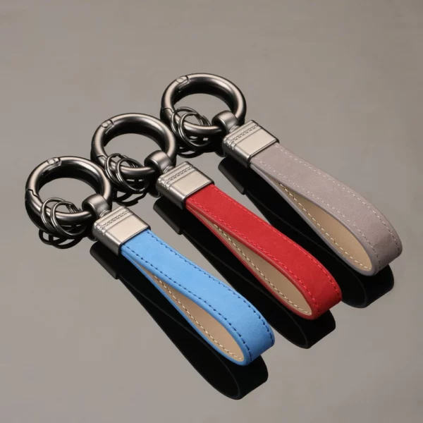 Slim colorful pu leather keychain - Image 3