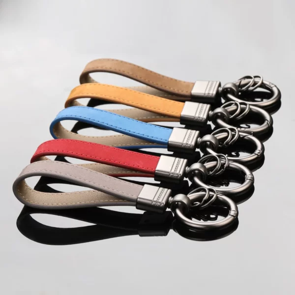 Slim colorful pu leather keychain - Image 4