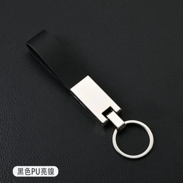 Simple pu leather + metal keychain - Image 6
