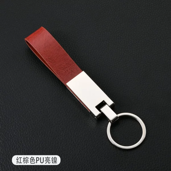 Simple pu leather + metal keychain - Image 8