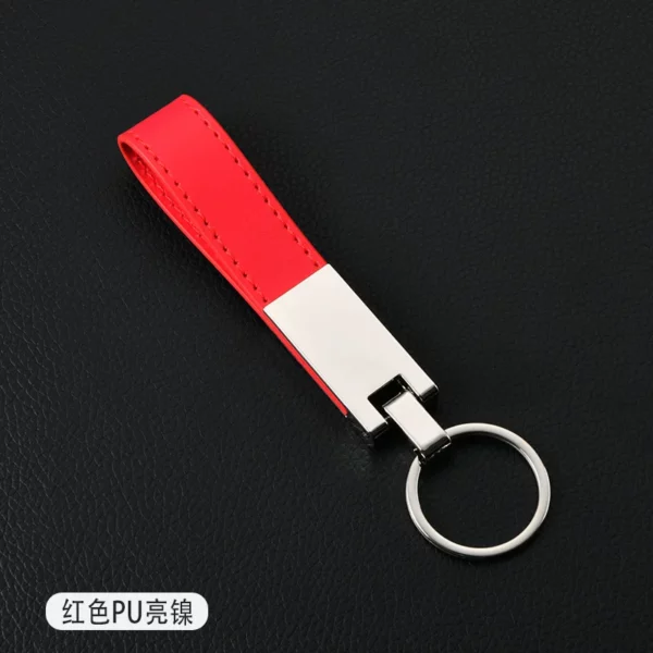 Simple pu leather + metal keychain - Image 9