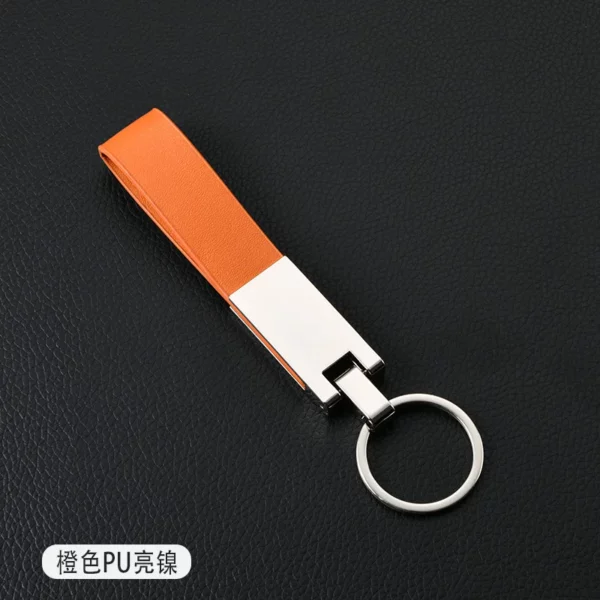 Simple pu leather + metal keychain - Image 10