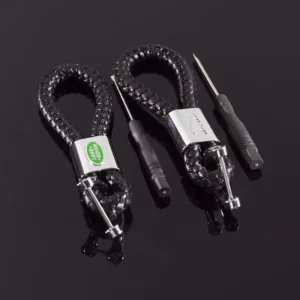 Simple metal keychain with metal logo