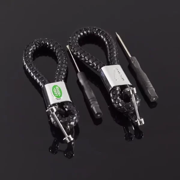Simple metal keychain with metal logo