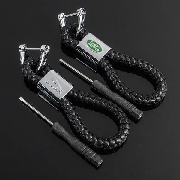 Simple metal keychain with metal logo - Image 2