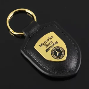 Simple metal keychain with metal logo