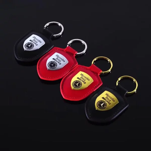 Simple metal keychain with metal logo - Image 2