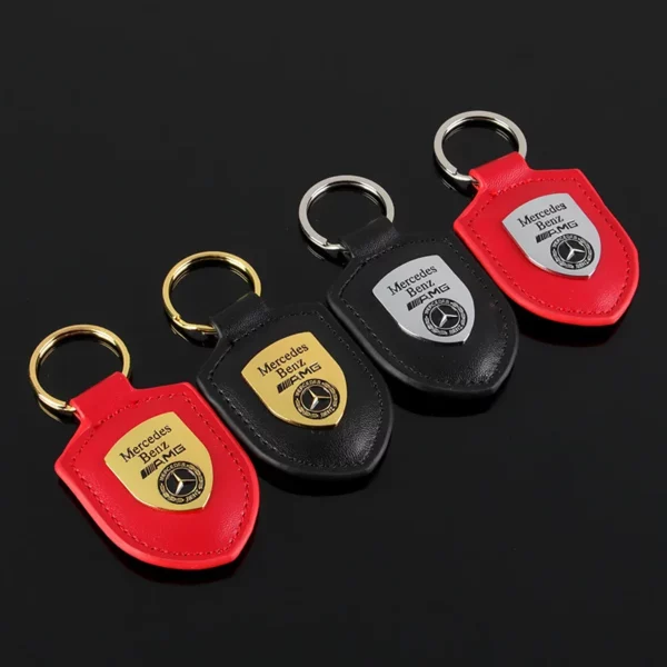 Simple metal keychain with metal logo - Image 3