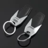 Simple metal keychain with metal logo