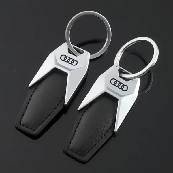 Simple metal keychain with metal logo - Image 3