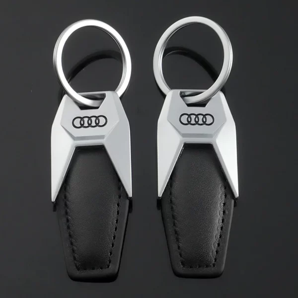 Simple metal keychain with metal logo - Image 4