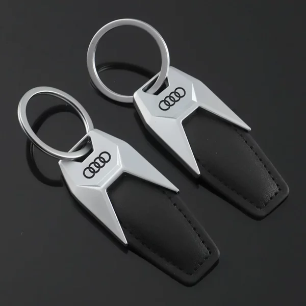 Simple metal keychain with metal logo - Image 5