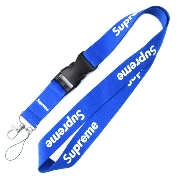 Standard Polyester Lanyard - 100cm x 2.5cm (Black/Blue/Red or Custom Color) - Image 2