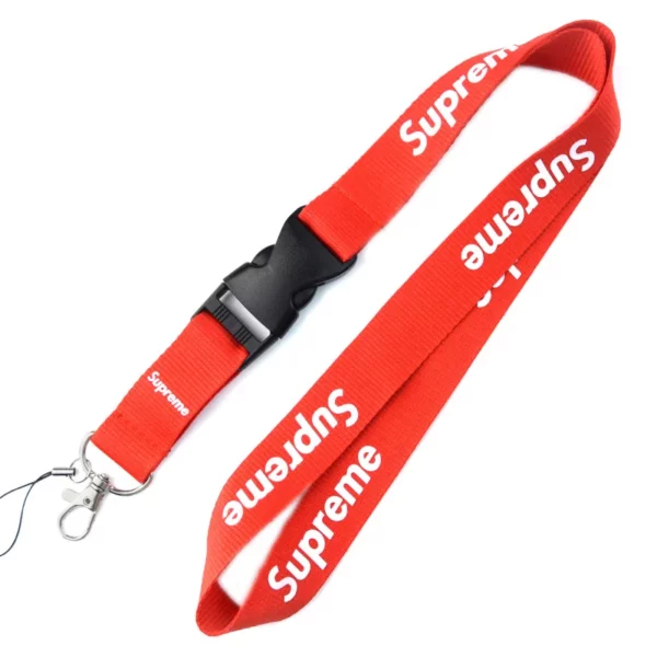 Standard Polyester Lanyard - 100cm x 2.5cm (Black/Blue/Red or Custom Color) - Image 3