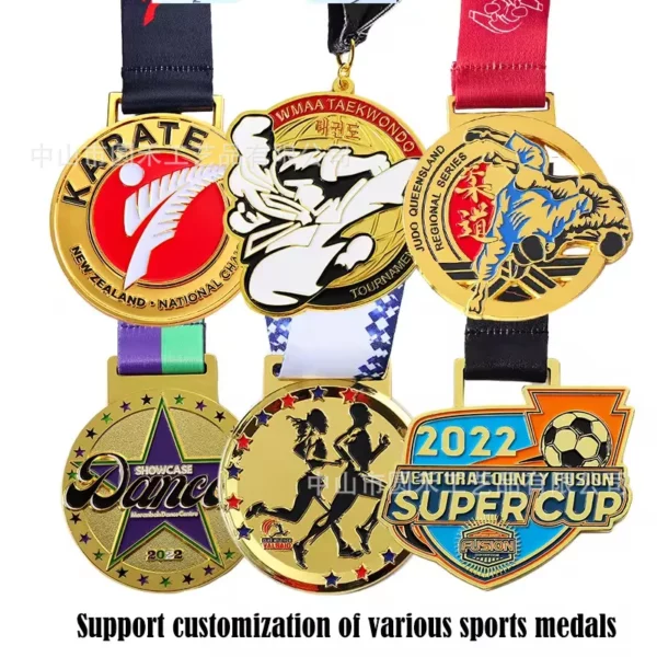 Custom Zinc Alloy Medal - 6.5*6.5cm (OPP Bag Packaging, Personalized Design Available) - Image 7