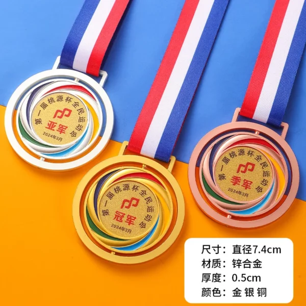 Customizable Achievement Medal - Zinc Alloy Base (Multiple Size Options, OPP Bag) - Image 10