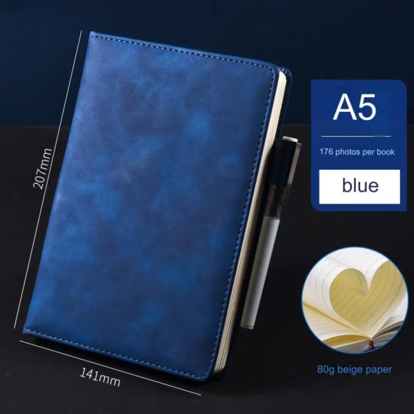 Promotional A5 Notebook with Custom PU Leather CoverA Useful & Budget-Friendly Gift Idea, Featuring Personalized Logo & Inner Page Options - Image 2