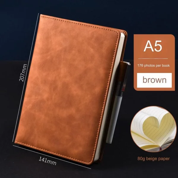 Promotional A5 Notebook with Custom PU Leather CoverA Useful & Budget-Friendly Gift Idea, Featuring Personalized Logo & Inner Page Options - Image 3