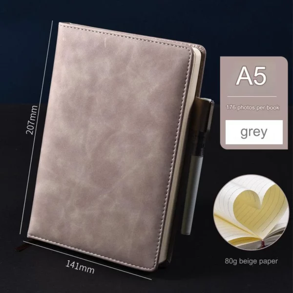 Promotional A5 Notebook with Custom PU Leather CoverA Useful & Budget-Friendly Gift Idea, Featuring Personalized Logo & Inner Page Options - Image 5