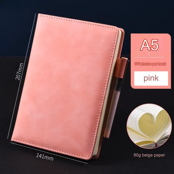Promotional A5 Notebook with Custom PU Leather CoverA Useful & Budget-Friendly Gift Idea, Featuring Personalized Logo & Inner Page Options - Image 7