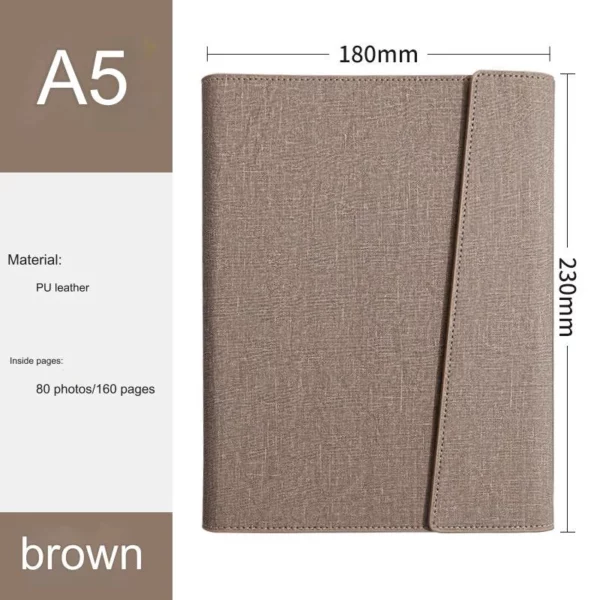 PU Leather Cover Notebook with Debossed Custom LogoA Premium Promotion Gift, Useful for Business Professionals, Customizable Inner Pages - Image 2