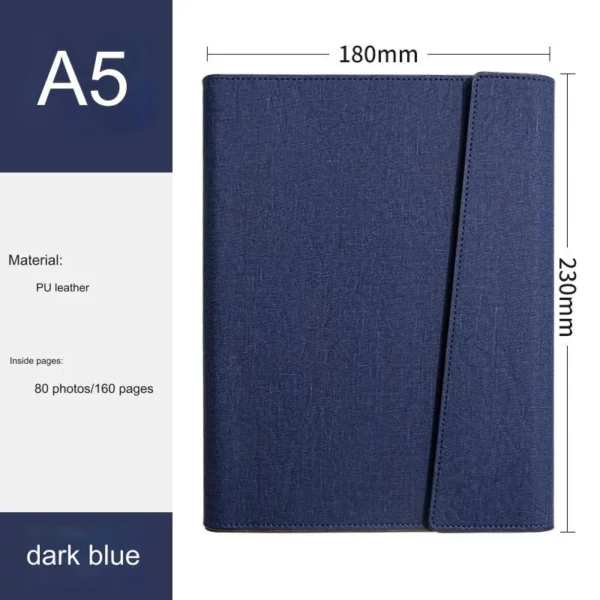 PU Leather Cover Notebook with Debossed Custom LogoA Premium Promotion Gift, Useful for Business Professionals, Customizable Inner Pages - Image 3