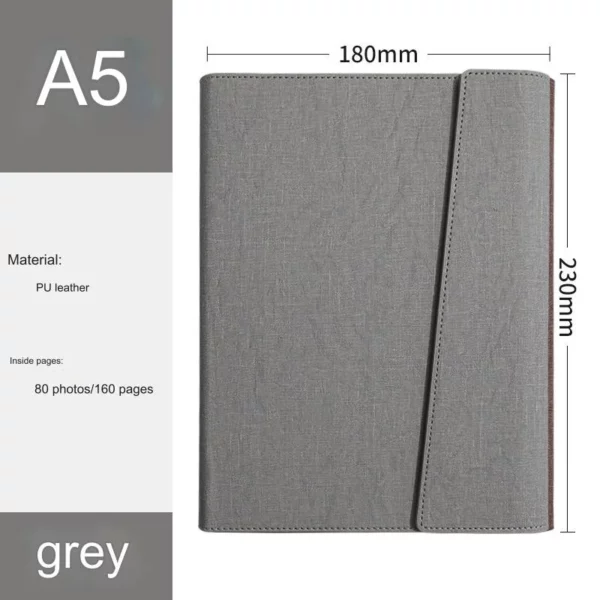 PU Leather Cover Notebook with Debossed Custom LogoA Premium Promotion Gift, Useful for Business Professionals, Customizable Inner Pages - Image 4