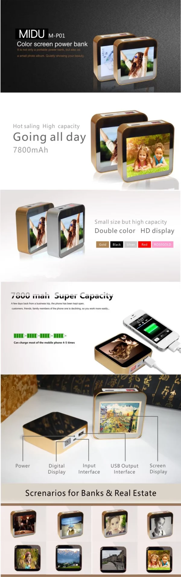 Full Print Screen Power Bank - 7800mAh Custom Photo Design - Image 8
