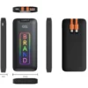 Light-Up Logo Power Bank - 10000mAh Fast Charging with Built-in Cables