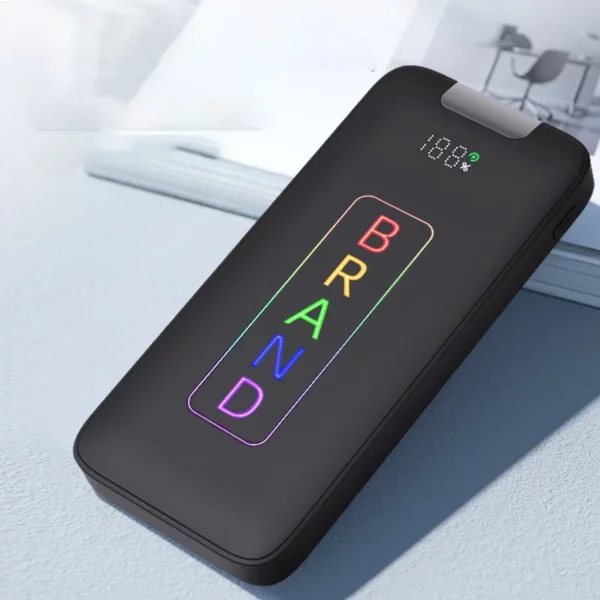 Light-Up Logo Power Bank - 10000mAh Fast Charging with Built-in Cables - Image 9